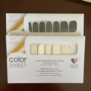 Color Street Black and White Nail Polish Strips